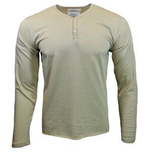 2 pack Mens Henley Shirt Long Sleeve Slim Fit 3 Button -